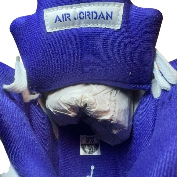 Nike Air Jordan 5 Retro GS White/Dark Concord/Black Youth 4.5 Unisex 440888-141 - Picture 6 of 12